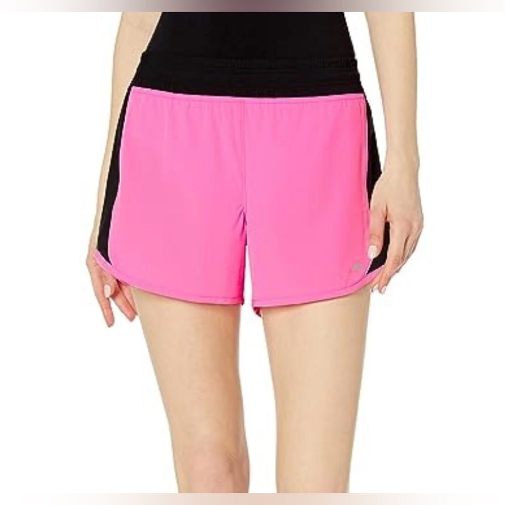 Amazon Essentials NWT Women’s Athletic Shorts Lined Pink & Black Size XXL NEW